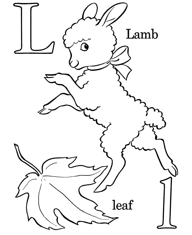 Farm Alphabet ABC Coloring page | Letter L
