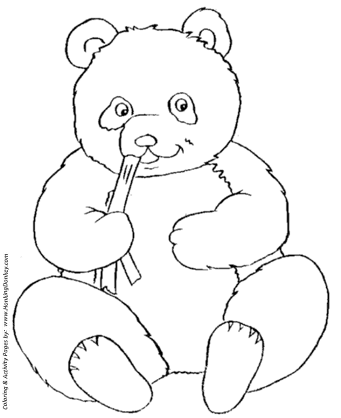 Wild Animal Coloring Pages Cute Panda Bear Coloring Page