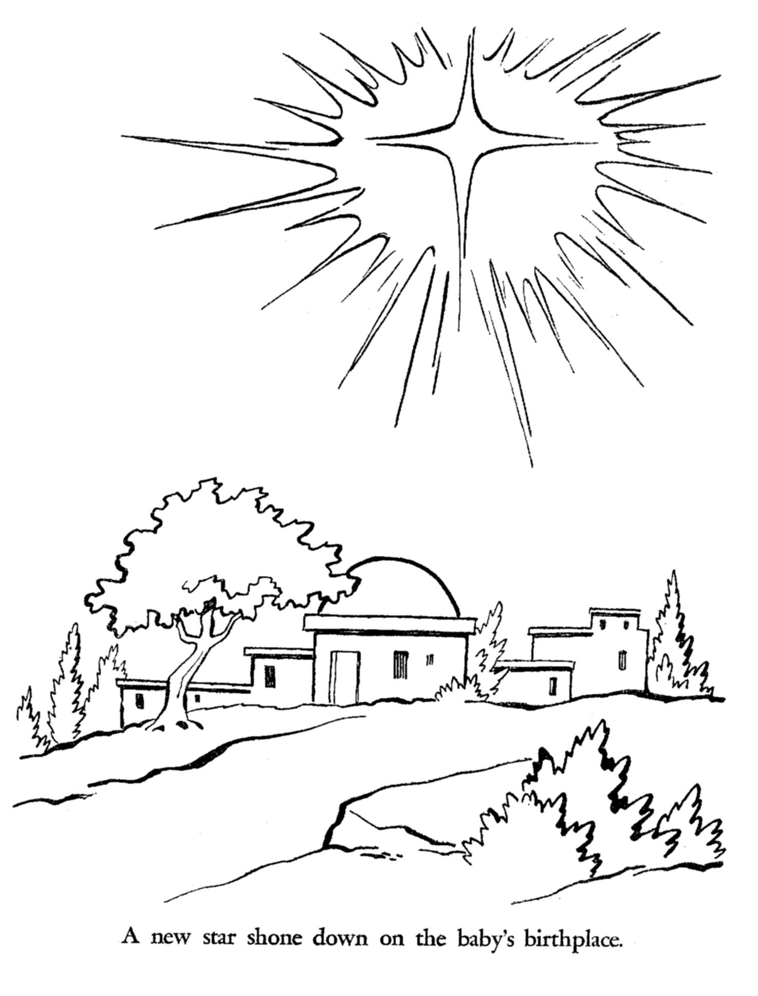 Religious Christmas Bible Coloring Pages Star Of Bethlehem Coloring 