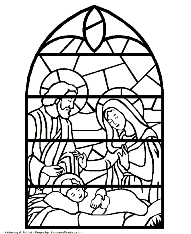 Christmas Religious Coloring Page