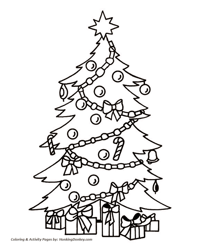Christmas Tree Coloring Pages - Fun Little Christmas Tree Coloring