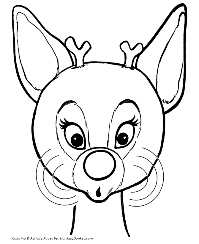 Rudolph The Red Nosed Reindeer Coloring Sheets New Calendar Template Site