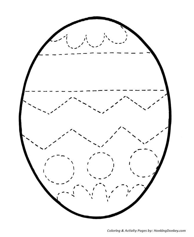 Easter Egg Coloring Pages - Easter Egg Outline 