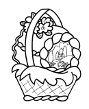 Easter Basket Coloring Page Sheet - xxx 