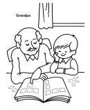 Grandparents Day Coloring Page - Grandpa 
