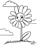 Anime Coloring page | Sunflower Face