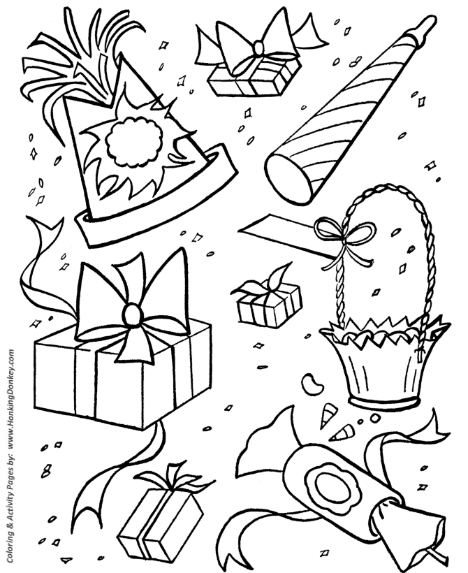 Birthday Coloring Pages Free Printable Kids Birthday Party Treats 