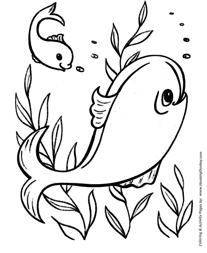 Easy Coloring Pages Free Printable Ocean Fish Easy Coloring Activity 