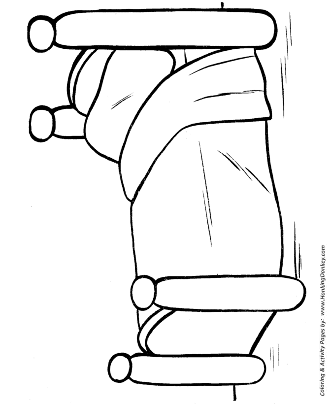 bed coloring page