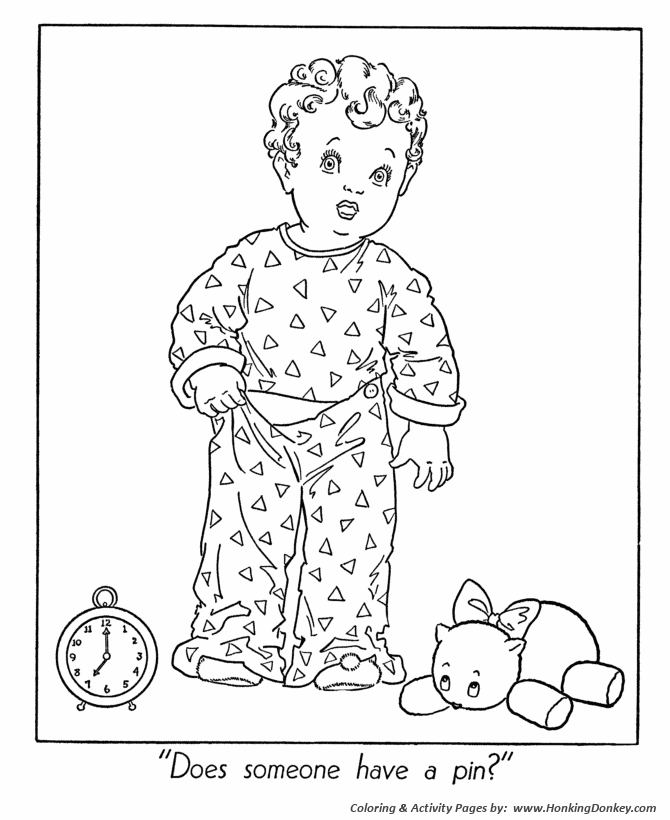 pajamas in the morning coloring pages - photo #24