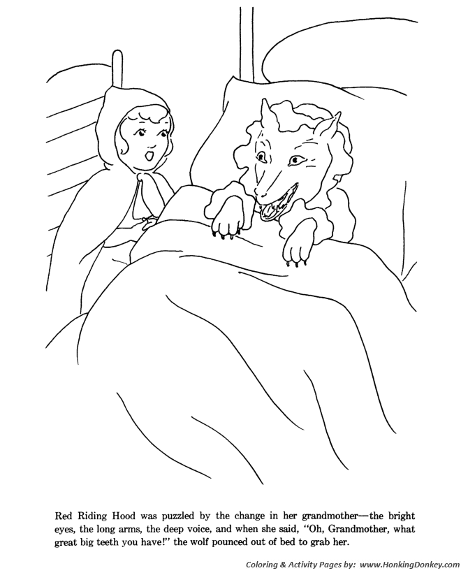 coloring pages little red riding hood